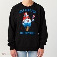 Just Here For The Popsicle 4th Of July Funny Festive Women's Sweatshirt thumb 0