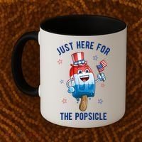 Just Here For The Popsicle 4th Of July Funny Festive Coffee Mug thumb 2