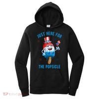 Just Here For The Popsicle 4th Of July Funny Festive Women's Hoodie thumb 0