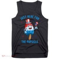 Just Here For The Popsicle 4th Of July Funny Festive Tank Top thumb 0
