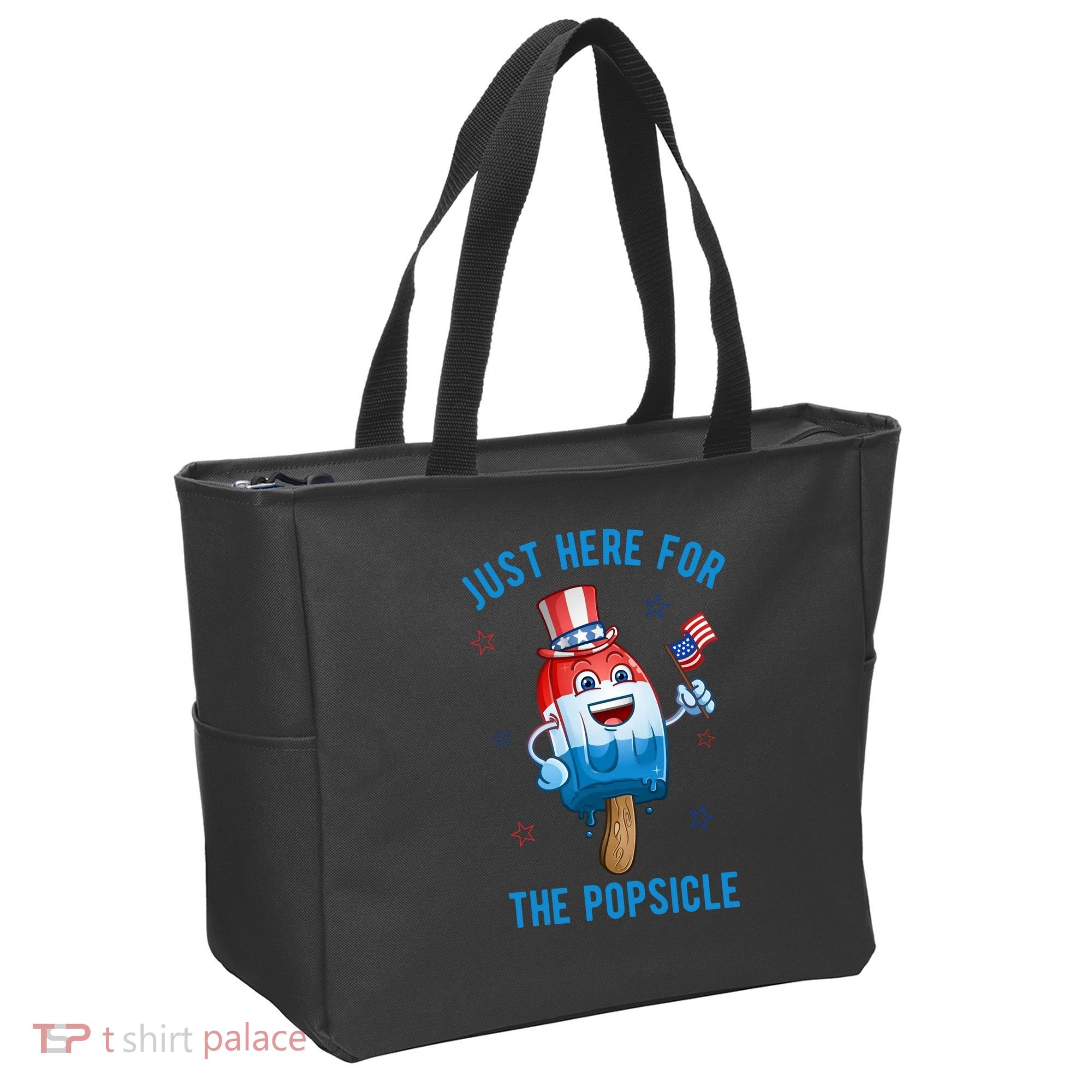 Just Here For The Popsicle 4th Of July Funny Festive Tote Bag