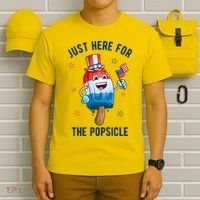 Just Here For The Popsicle 4th Of July Funny Festive T-Shirt thumb 6