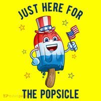 Just Here For The Popsicle 4th Of July Funny Festive Baby Bodysuit thumb 2