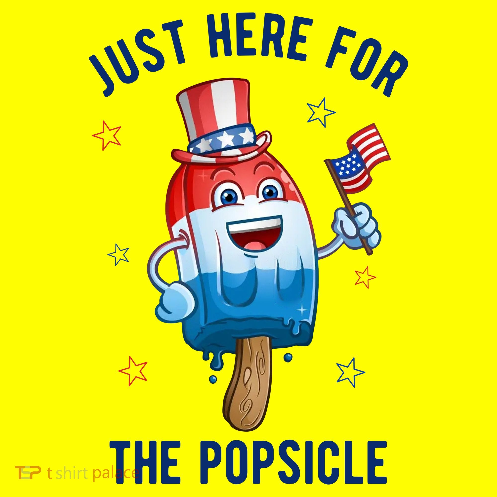 Just Here For The Popsicle 4th Of July Funny Festive Baby Bodysuit
