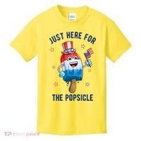 Just Here For The Popsicle 4th Of July Funny Festive Kids T-Shirt thumb 0