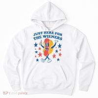 Just Here For The Wieners 4th Of July Funny Hot Dot Hoodie thumb 0