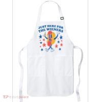 Just Here For The Wieners 4th Of July Funny Hot Dot Apron thumb 0