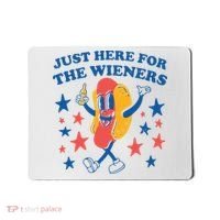 Just Here For The Wieners 4th Of July Funny Hot Dot Mousepad thumb 0