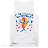 Just Here For The Wieners 4th Of July Funny Hot Dot Tank Top thumb 0