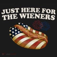 Just Here For The Wieners 4th Of July Coaster thumb 2