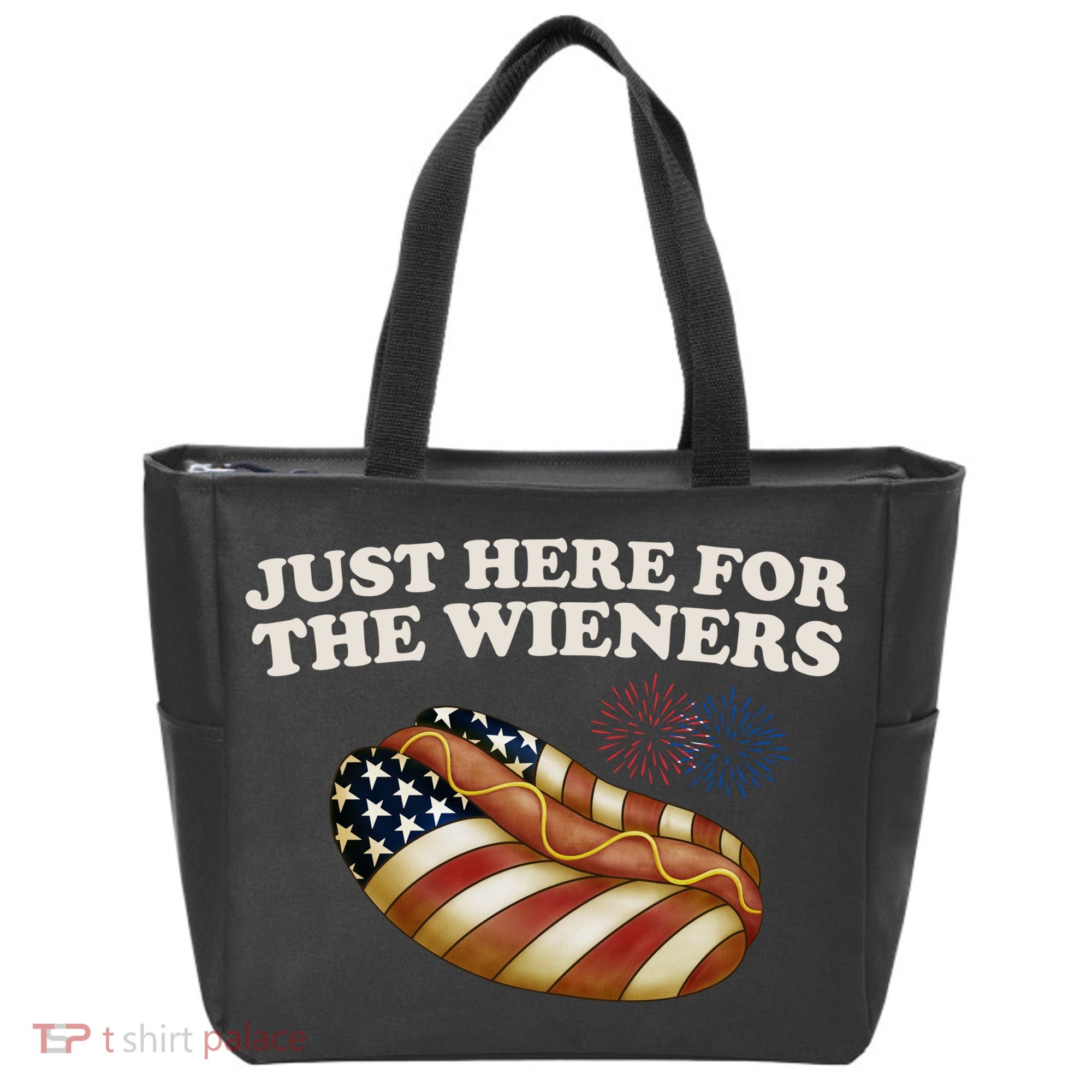 Just Here For The Wieners 4th Of July Tote Bag