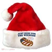 Just Here For The Wieners 4th Of July Santa Hat thumb 0