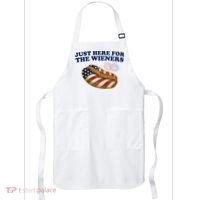 Just Here For The Wieners 4th Of July Apron thumb 0
