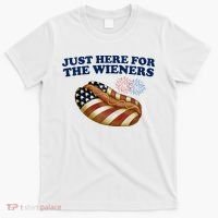 Just Here For The Wieners 4th Of July T-Shirt thumb 0