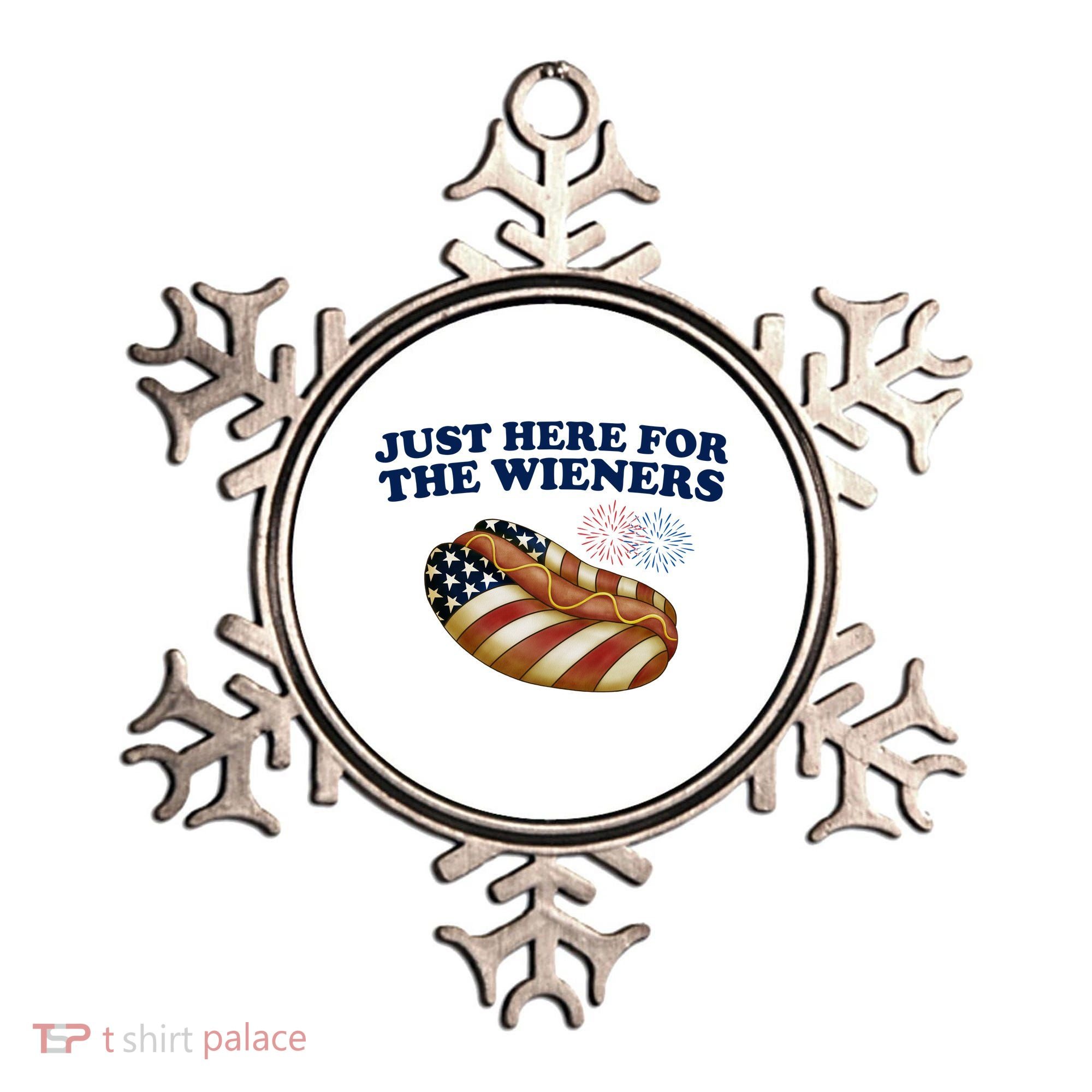 Just Here For The Wieners 4th Of July Ornament