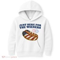 Just Here For The Wieners 4th Of July Kids Hoodie thumb 0