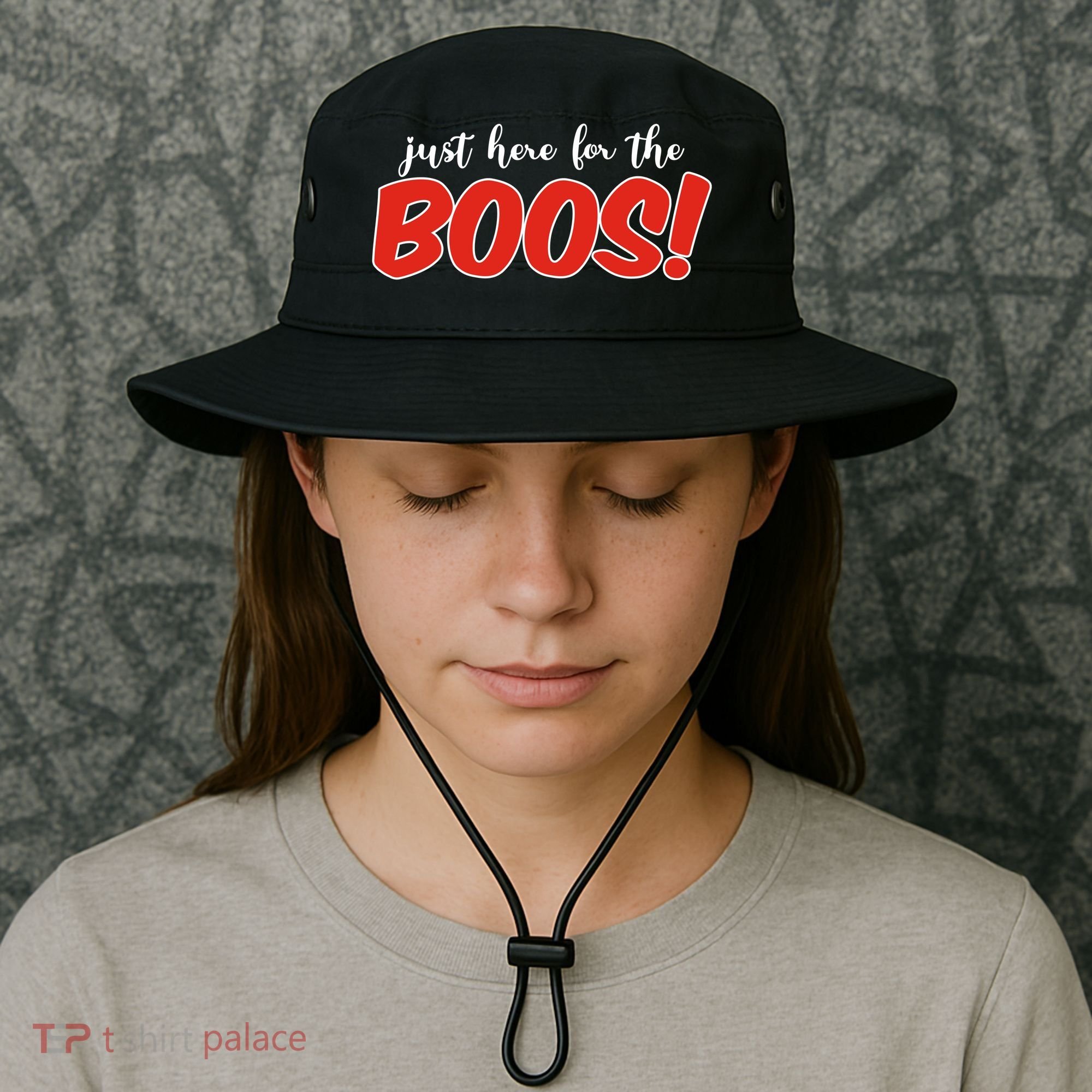 Just Here For The Boos Funny Halloween Bucket Hat