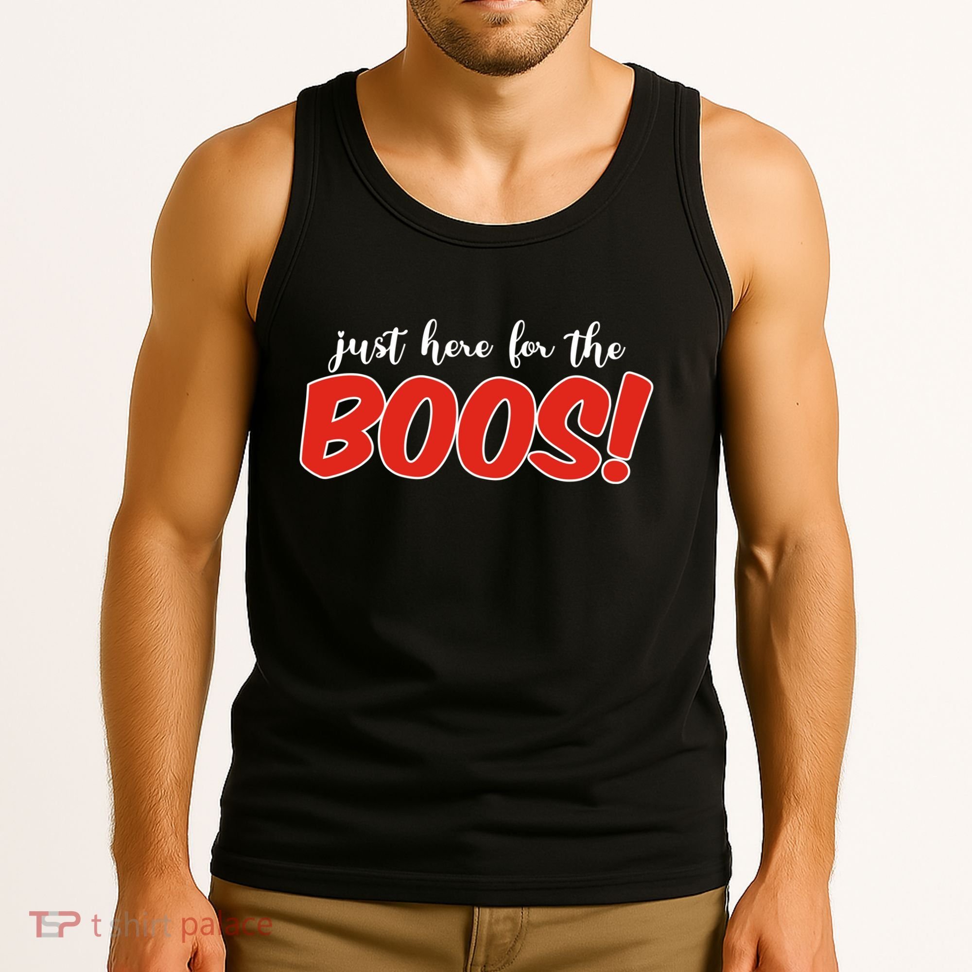 Just Here For The Boos Funny Halloween Tank Top