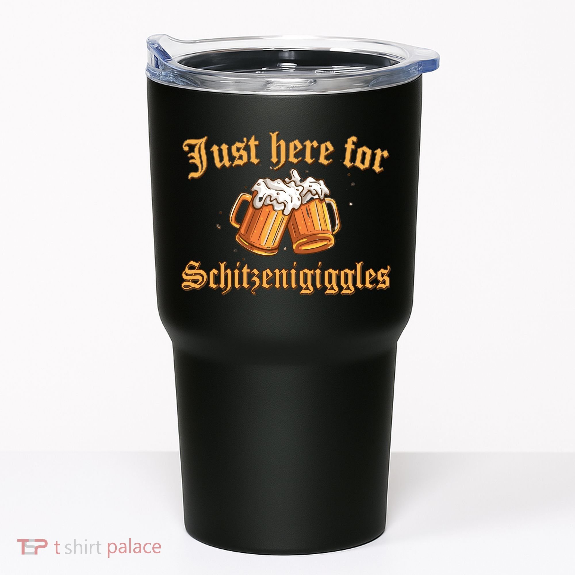 Just Here For Schitzengiggles Funny Oktoberfest Tumbler