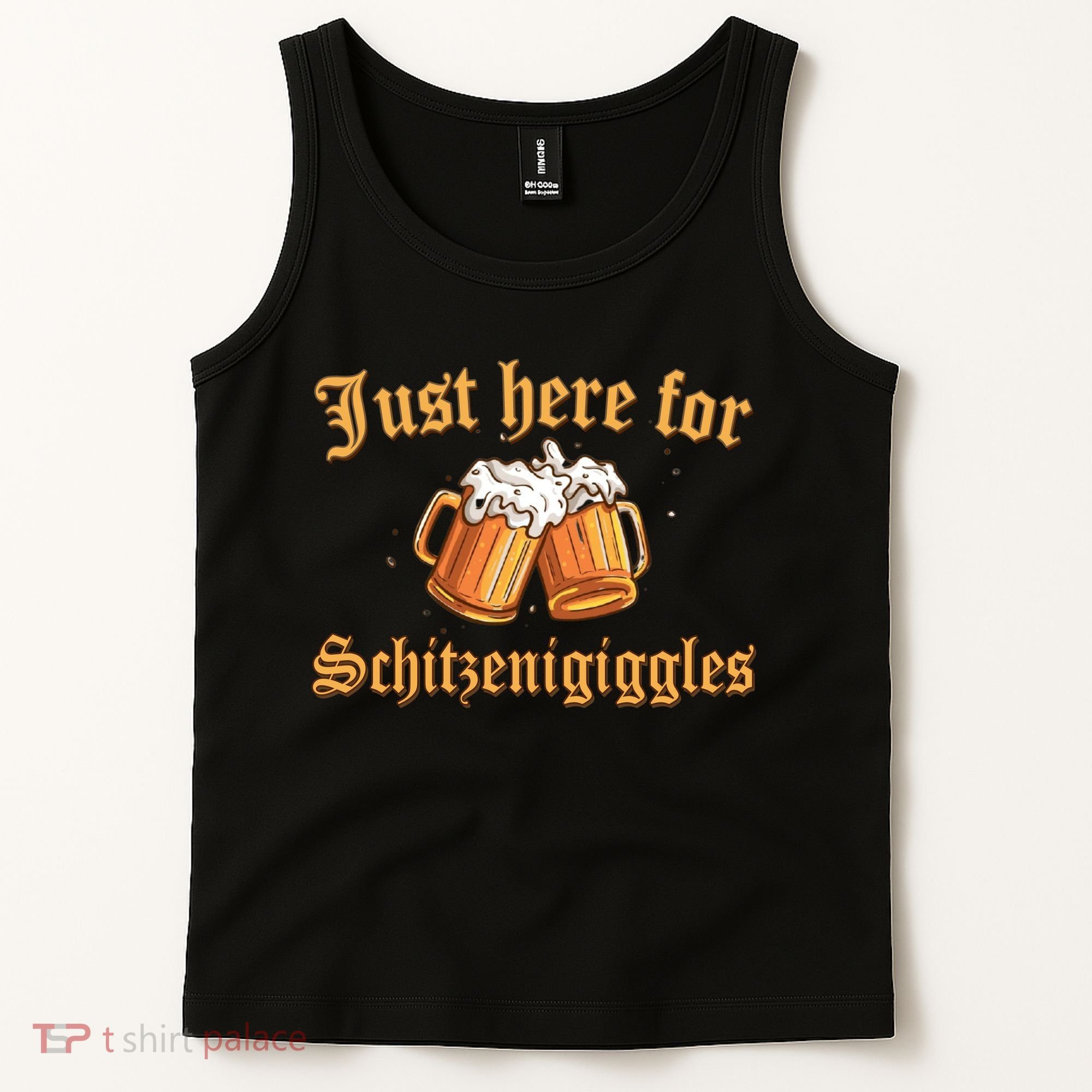 Just Here For Schitzengiggles Funny Oktoberfest Tank Top