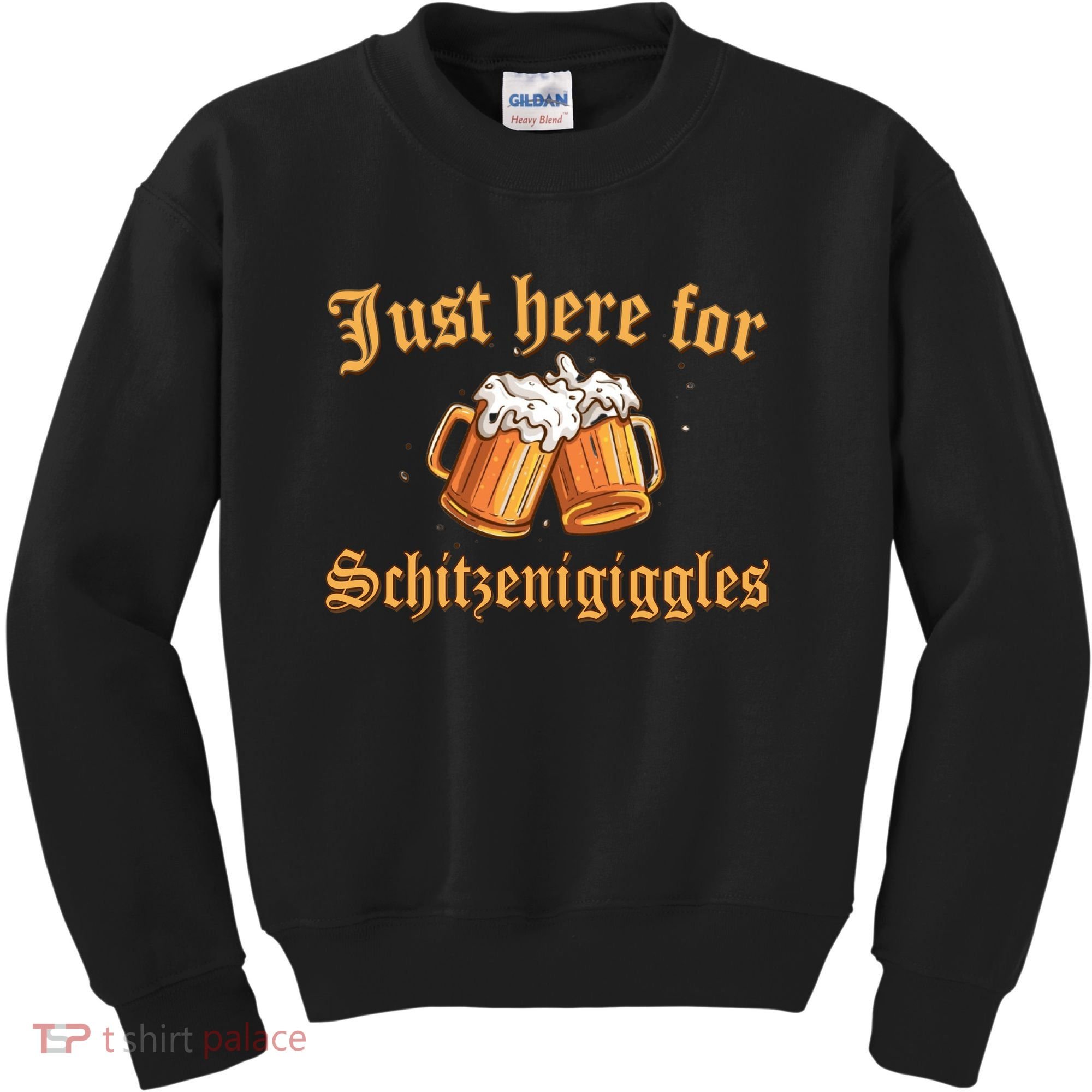 Just Here For Schitzengiggles Funny Oktoberfest Kids Sweatshirt