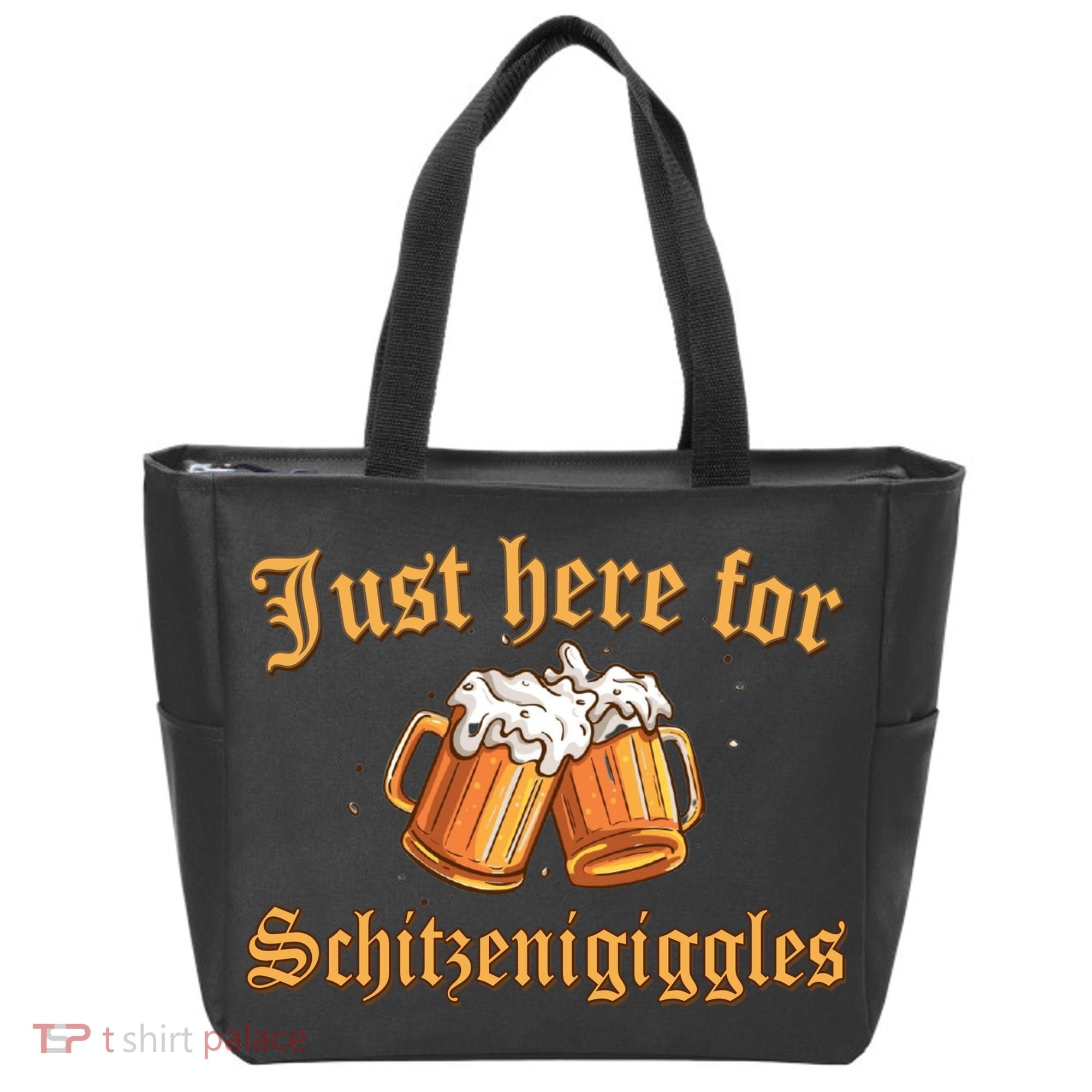 Just Here For Schitzengiggles Funny Oktoberfest Tote Bag