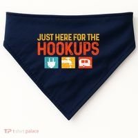 Just Here For The Hookups Motorhome Camping Rv USA-Made Doggie Bandana thumb 0