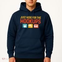 Just Here For The Hookups Motorhome Camping Rv Hoodie thumb 2