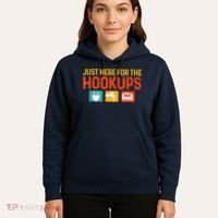 Just Here For The Hookups Motorhome Camping Rv Hoodie thumb 5