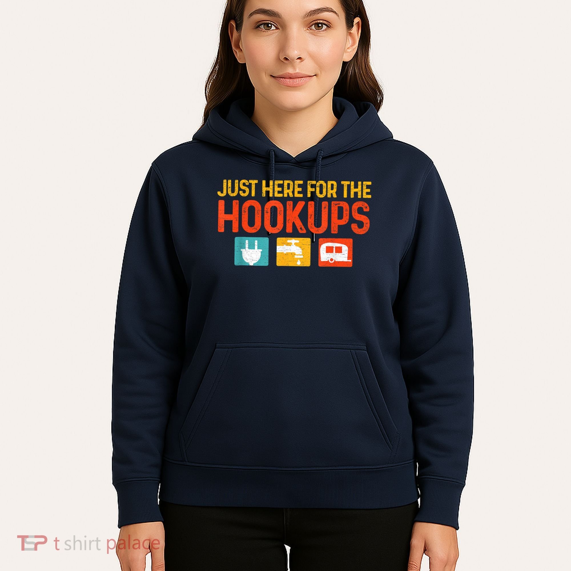 Just Here For The Hookups Motorhome Camping Rv Hoodie