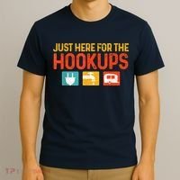 Just Here For The Hookups Motorhome Camping Rv T-Shirt thumb 3