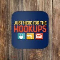 Just Here For The Hookups Motorhome Camping Rv Coaster thumb 0