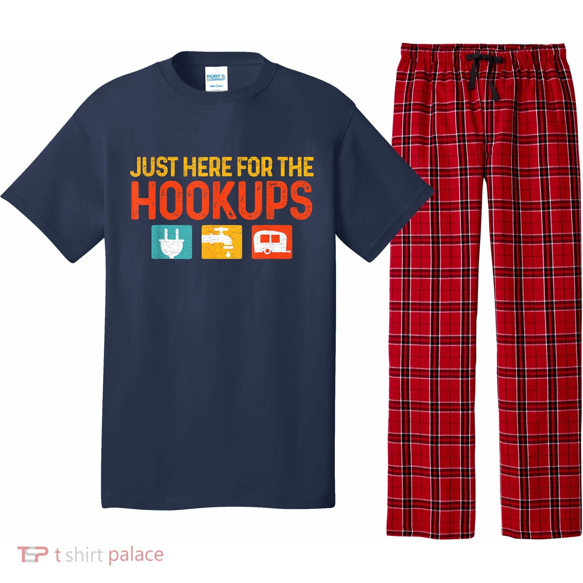 Just Here For The Hookups Motorhome Camping Rv Pajama Set