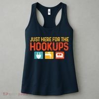 Just Here For The Hookups Motorhome Camping Rv Women's Tank Top thumb 3
