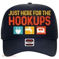 Just Here For The Hookups Motorhome Camping Rv Hat thumb 0