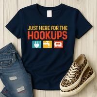 Just Here For The Hookups Motorhome Camping Rv Women's T-Shirt thumb 3