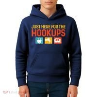 Just Here For The Hookups Motorhome Camping Rv Kids Hoodie thumb 4
