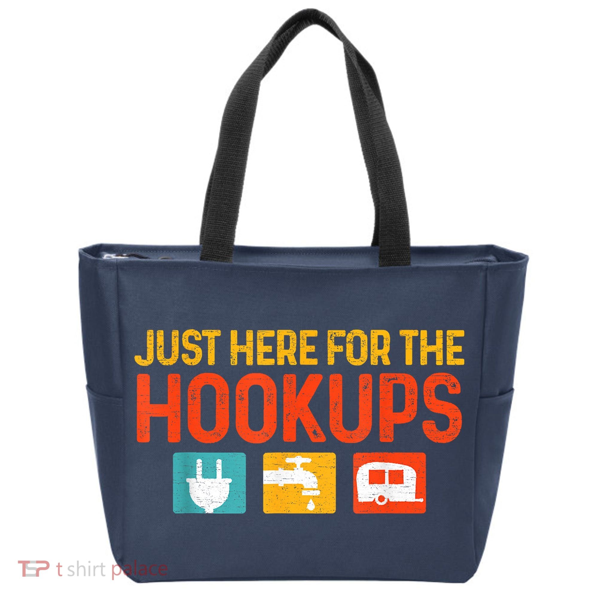 Just Here For The Hookups Motorhome Camping Rv Tote Bag