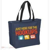 Just Here For The Hookups Motorhome Camping Rv Tote Bag thumb 2