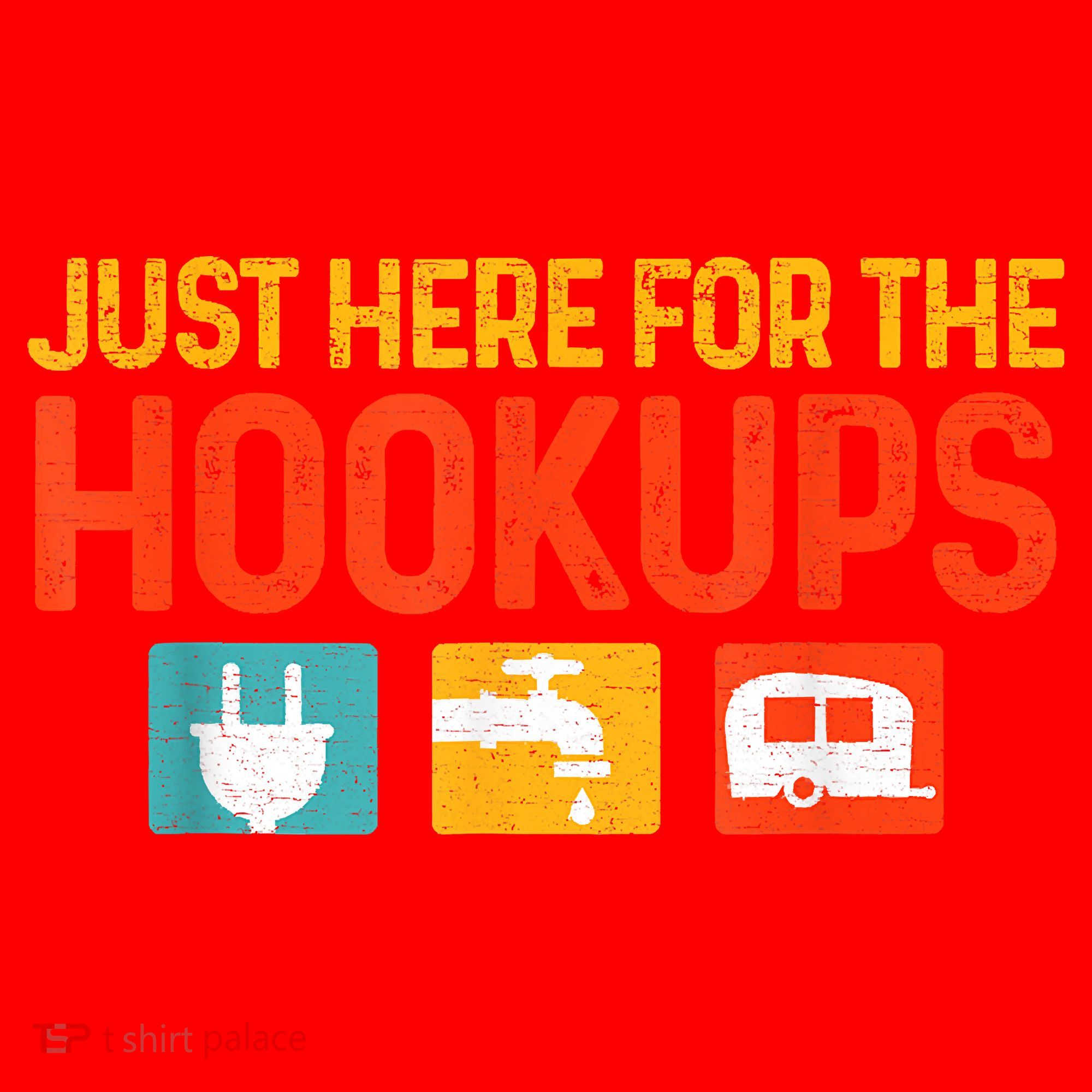 Just Here For The Hookups Motorhome Camping Rv Santa Hat