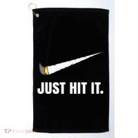 Just Hit It Marijuana Golf Towel thumb 0