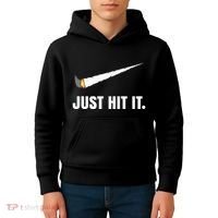 Just Hit It Marijuana Kids Hoodie thumb 4