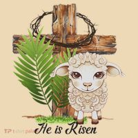 Jesus He Is Risen Lamb Cross Thorn Crown Faith Easter Tote Bag thumb 4