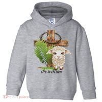 Jesus He Is Risen Lamb Cross Thorn Crown Faith Easter Toddler Hoodie thumb 0