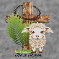 Jesus He Is Risen Lamb Cross Thorn Crown Faith Easter Toddler Hoodie thumb 2