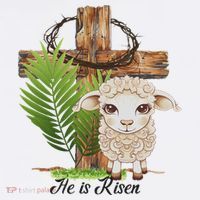 Jesus He Is Risen Lamb Cross Thorn Crown Faith Easter Women's Hoodie thumb 2