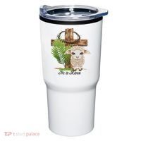Jesus He Is Risen Lamb Cross Thorn Crown Faith Easter Tumbler thumb 0