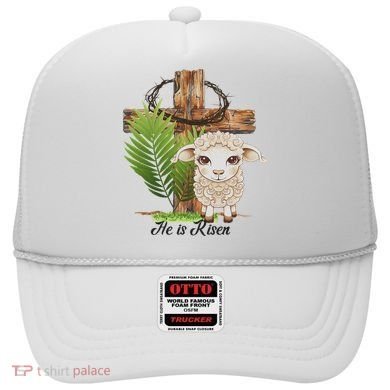 Jesus He Is Risen Lamb Cross Thorn Crown Faith Easter Hat