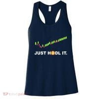 Just Hodl It Funny Crypto Trader Btc Bitcoin Investor Women's Tank Top thumb 0