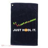 Just Hodl It Funny Crypto Trader Btc Bitcoin Investor Golf Towel thumb 0